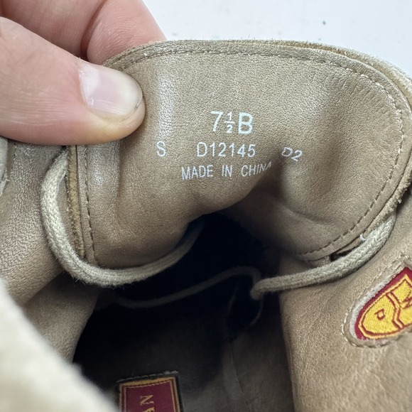 Womens Cole Haan Country Tan Suede Waterproof Lace Up Booties Boots Size 7.5 B - Picture 9 of 9